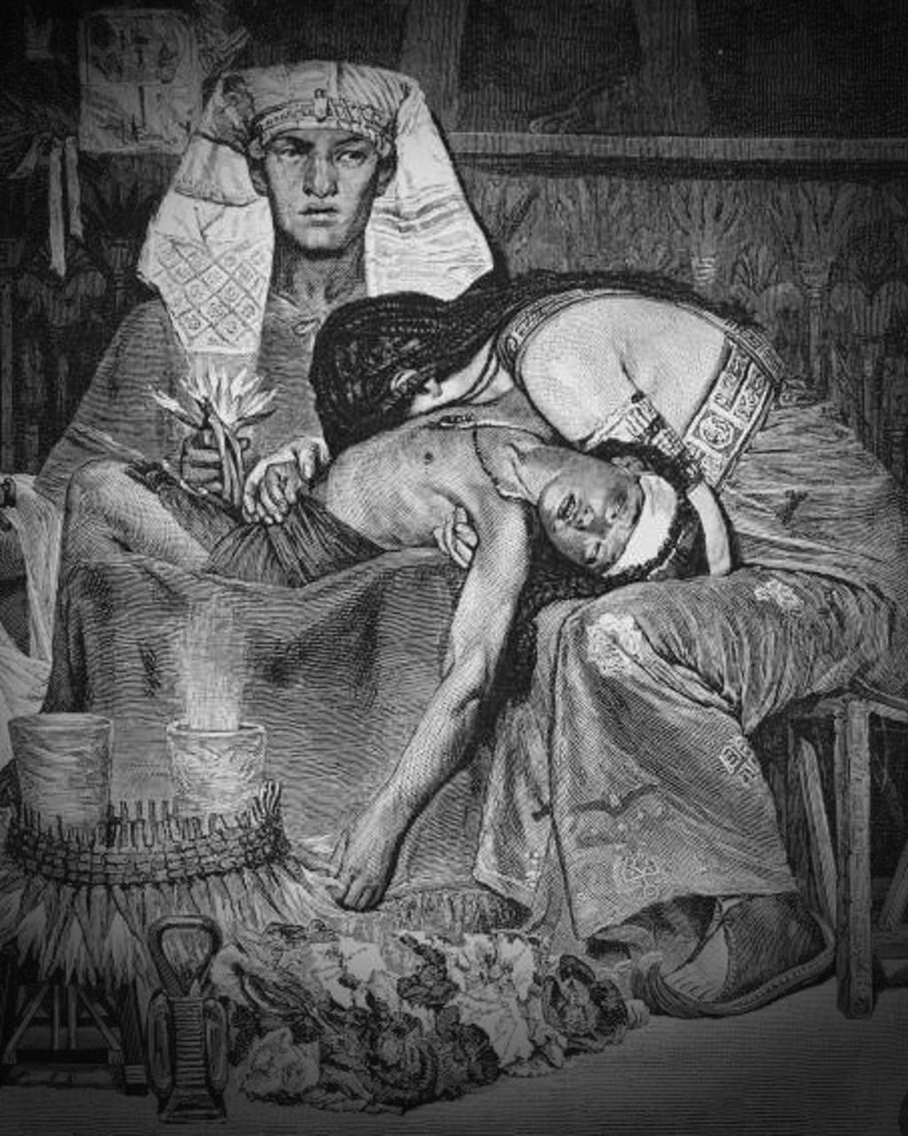 Der Pharao trauert um seinen toten Sohn