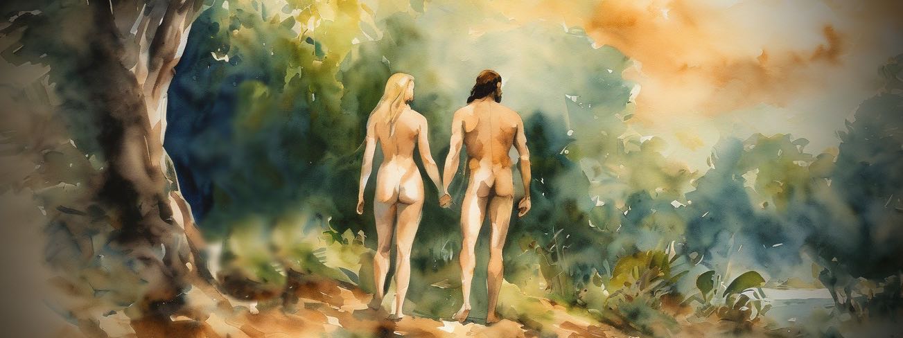 Adam und Eva im Paradies