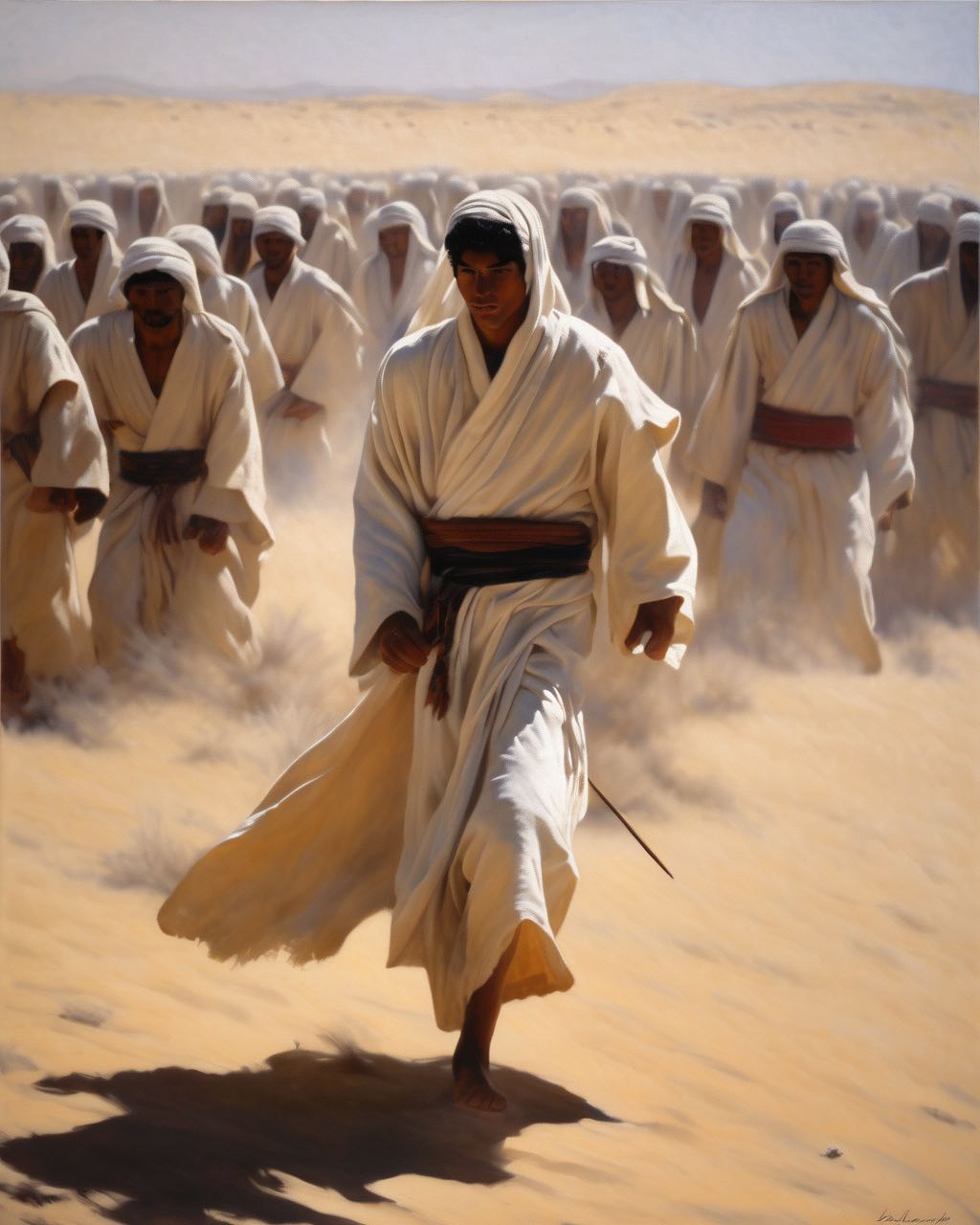 Israeliten schreiten durch den Wüstensand